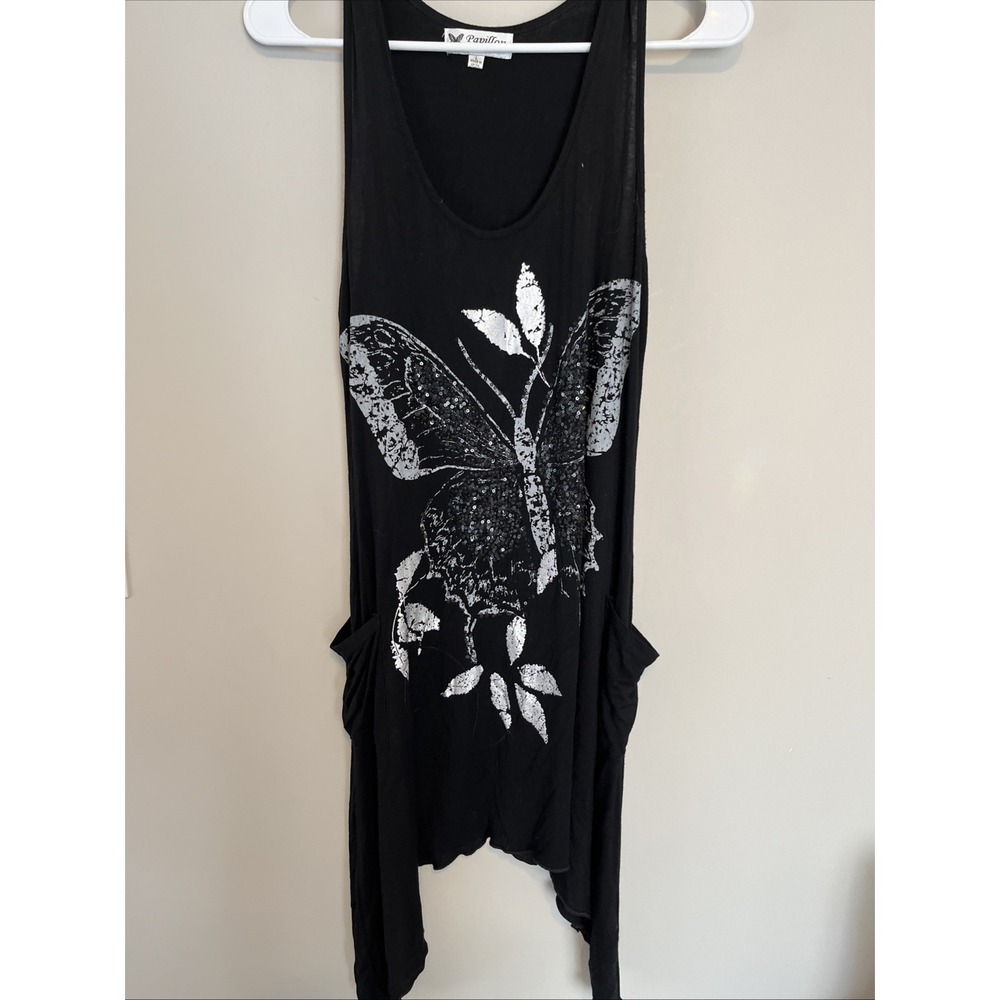 Papillon Babydoll Dress Womens L Asymmetrical Butterfly Whimsigoth Feminine